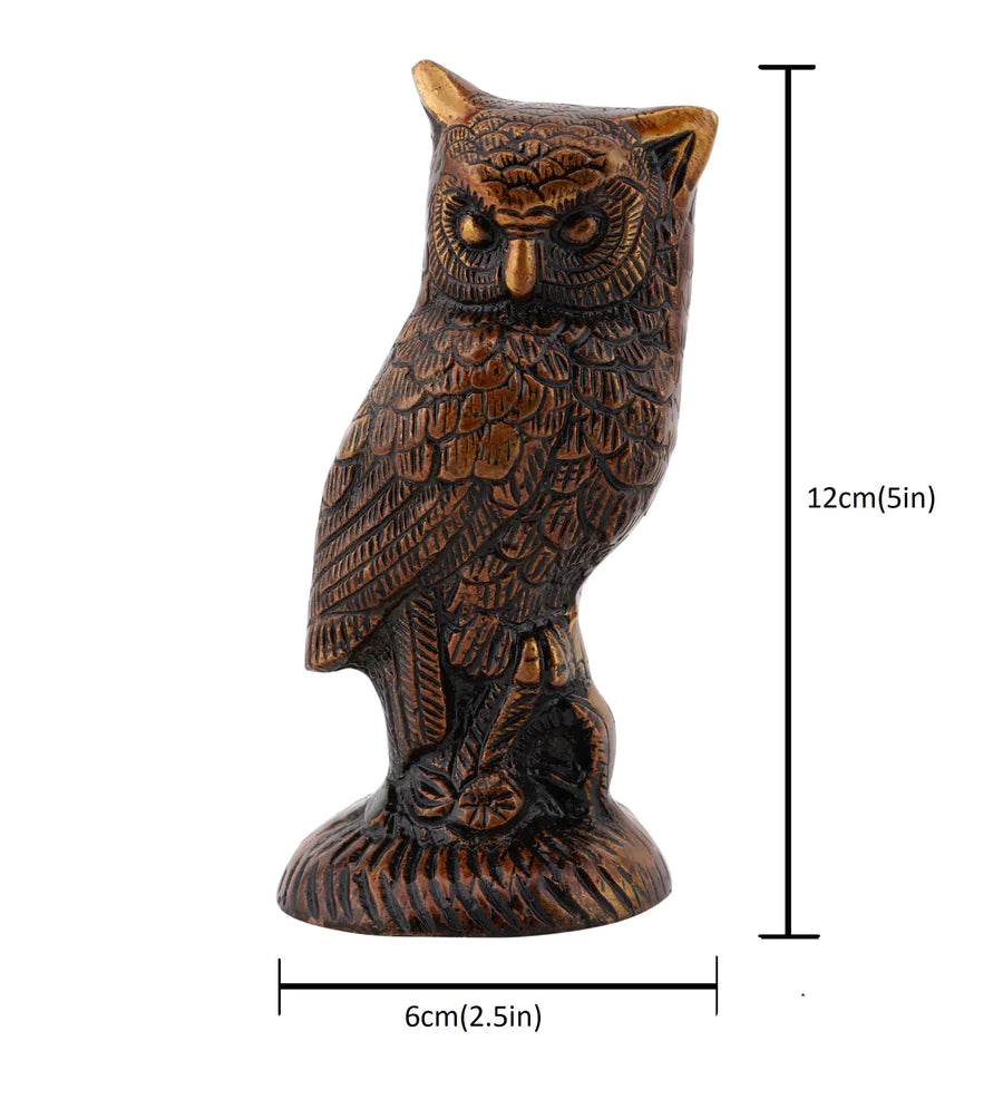 Art Brass Owl Statue (Type 4)
