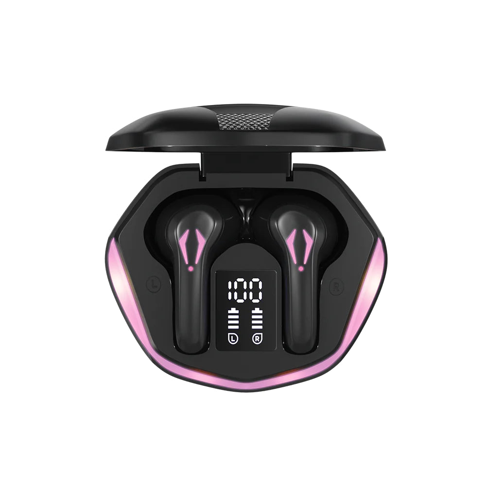 AXL GB02 Wireless Earbuds, Gaming Bluetooth Earbuds with Microphone, One Touch Play/Pause/Answer Calls Mode, High Sensitivity Earbuds, LED Indicators, 4-5h Playtime