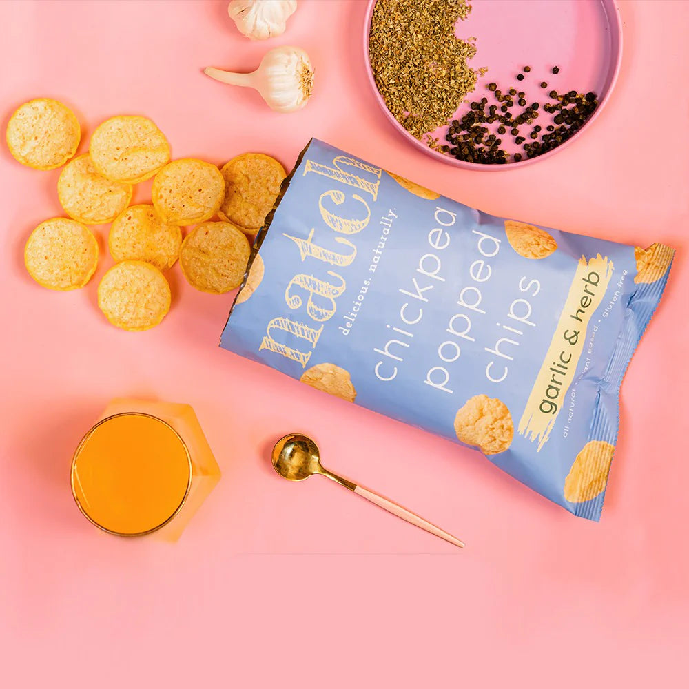 Chickpea Popped Chips - garlic & herb