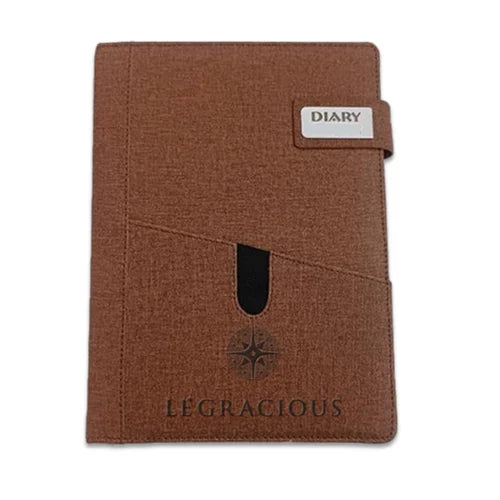 Diary With Mobile Pocket