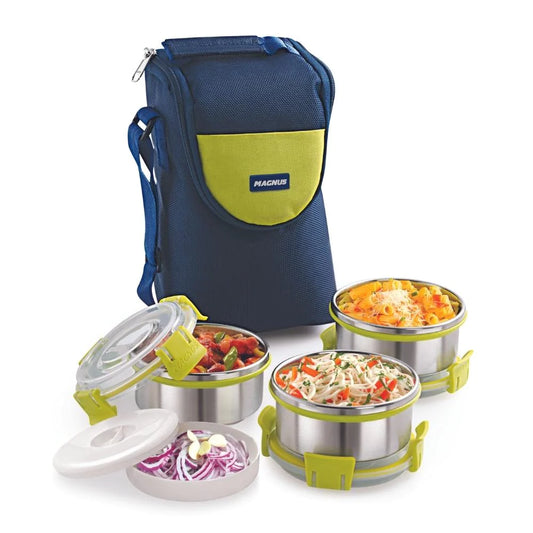 3 Airtight & Leakproof Lunch Box with Bag, 900 ml