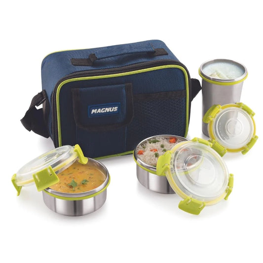 3 Airtight & Leakproof Stainless Steel Lunch Box with Bag, 950 ml