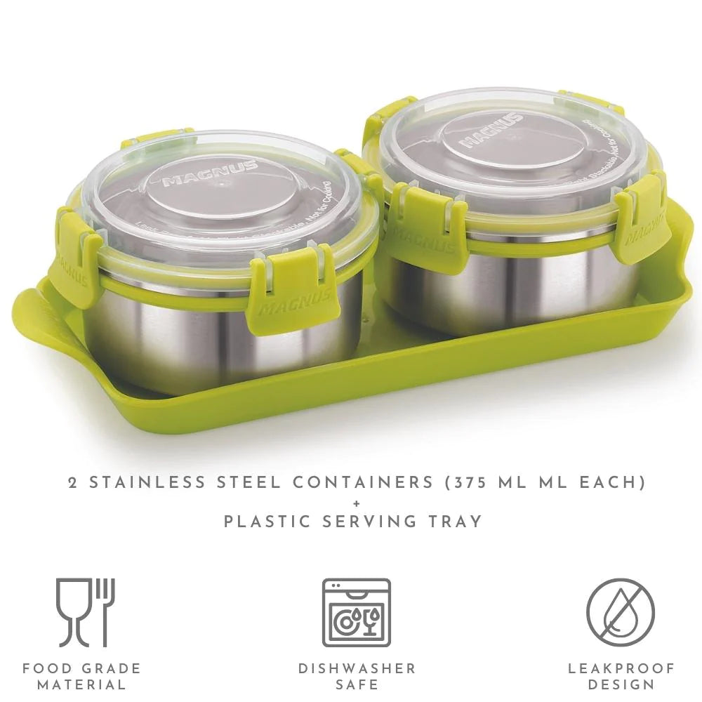 Klip Lock Trendy 2 Stainless Steel Gifting Containers (750 ml)