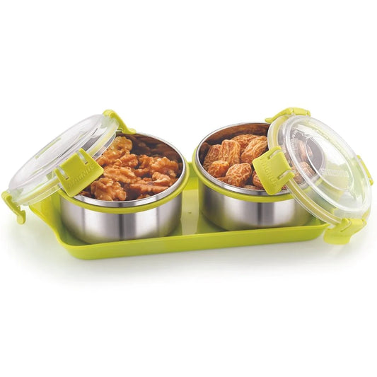 Klip Lock Trendy 2 Stainless Steel Gifting Containers (750 ml)