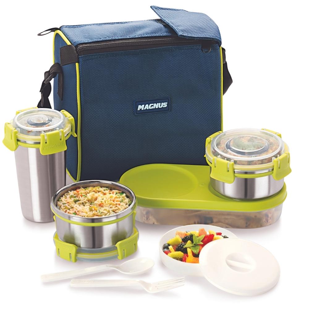 5 Airtight & Leakproof Lunch Box with Bag, 1400 ml