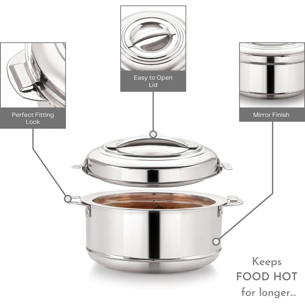 Stainless Steel Double Wall Insulated Casserole