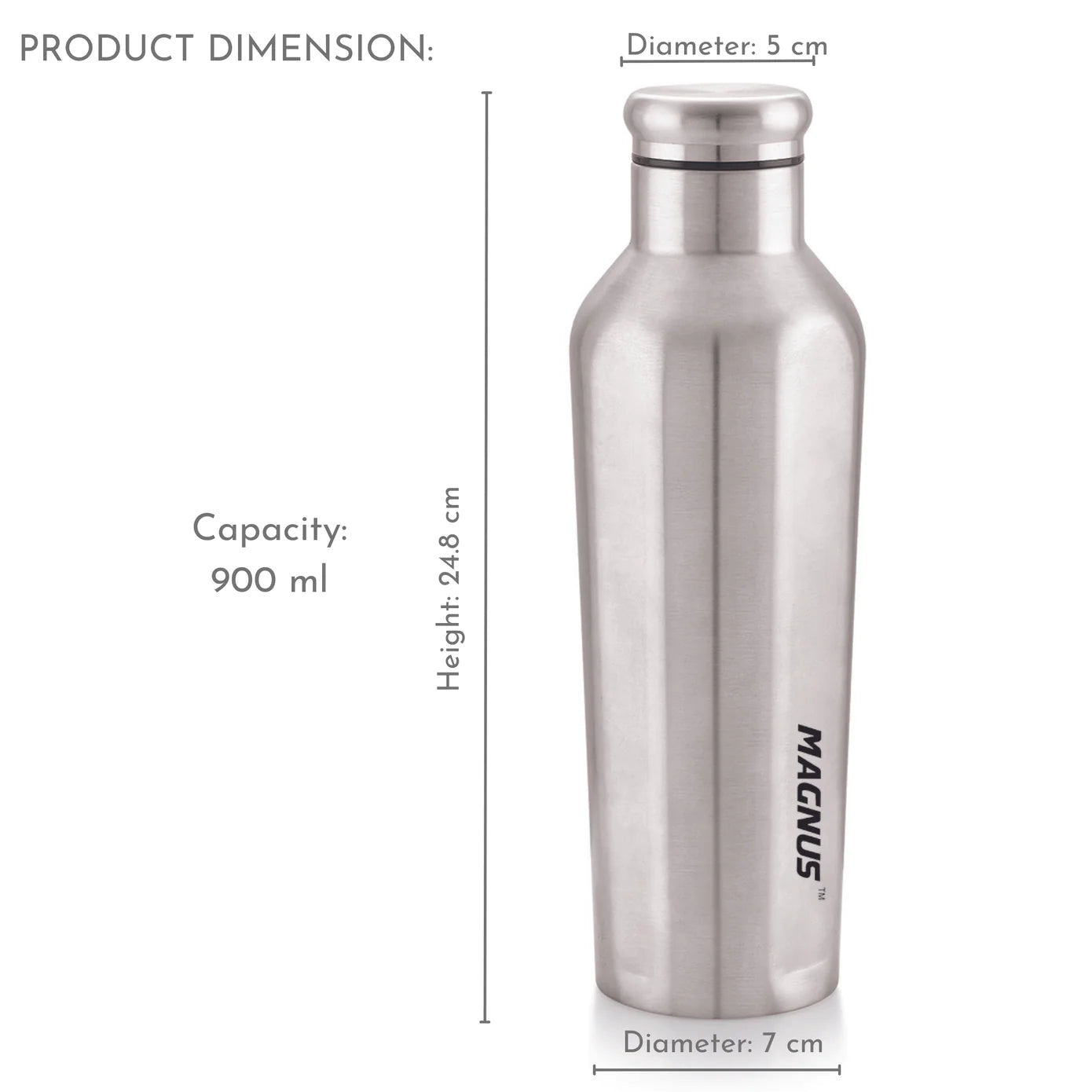 2 Deluxe Stainless Steel LunchBox with Stainless Steel Bottle (900ml)
