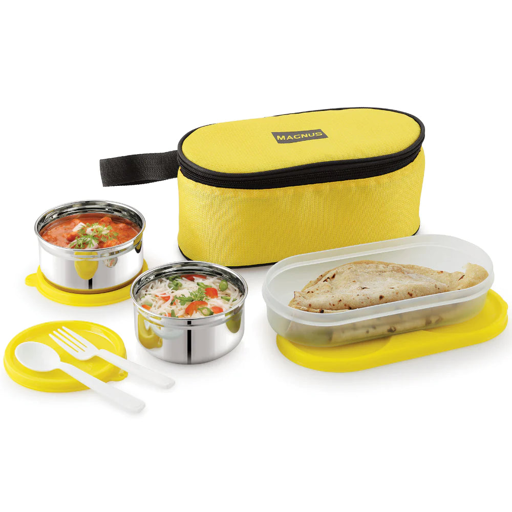 3 Leakproof Office Lunch Box with Bag, 1150 ml
