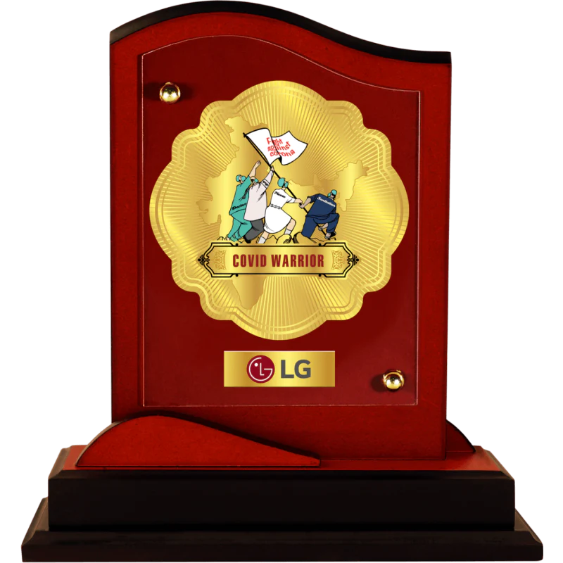 24K Gold Plated Mdf Trophy Gift For Home, Office Decoration