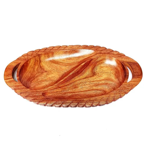Oval Wooden Serving Tray