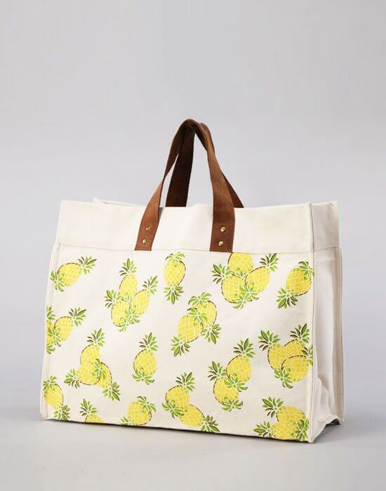 Pineapple Large Jute Bag