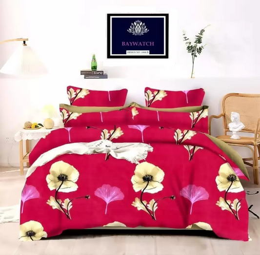 Baywatch Printed Double Bed Sheet
