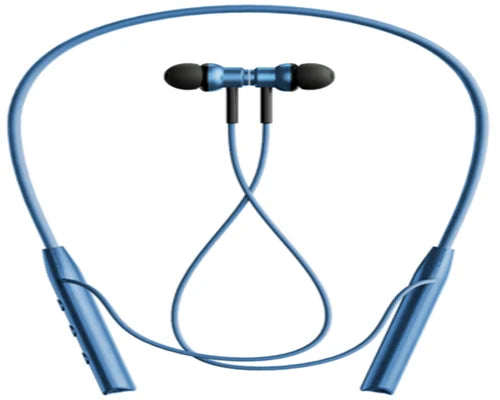 Blue Bluetooth Neckband Headphone