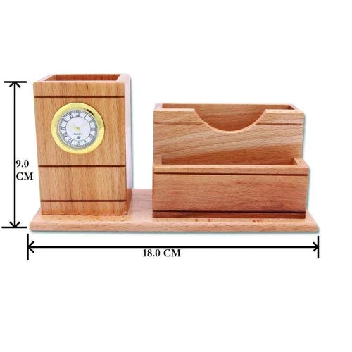 Wooden Table Top With Watch
