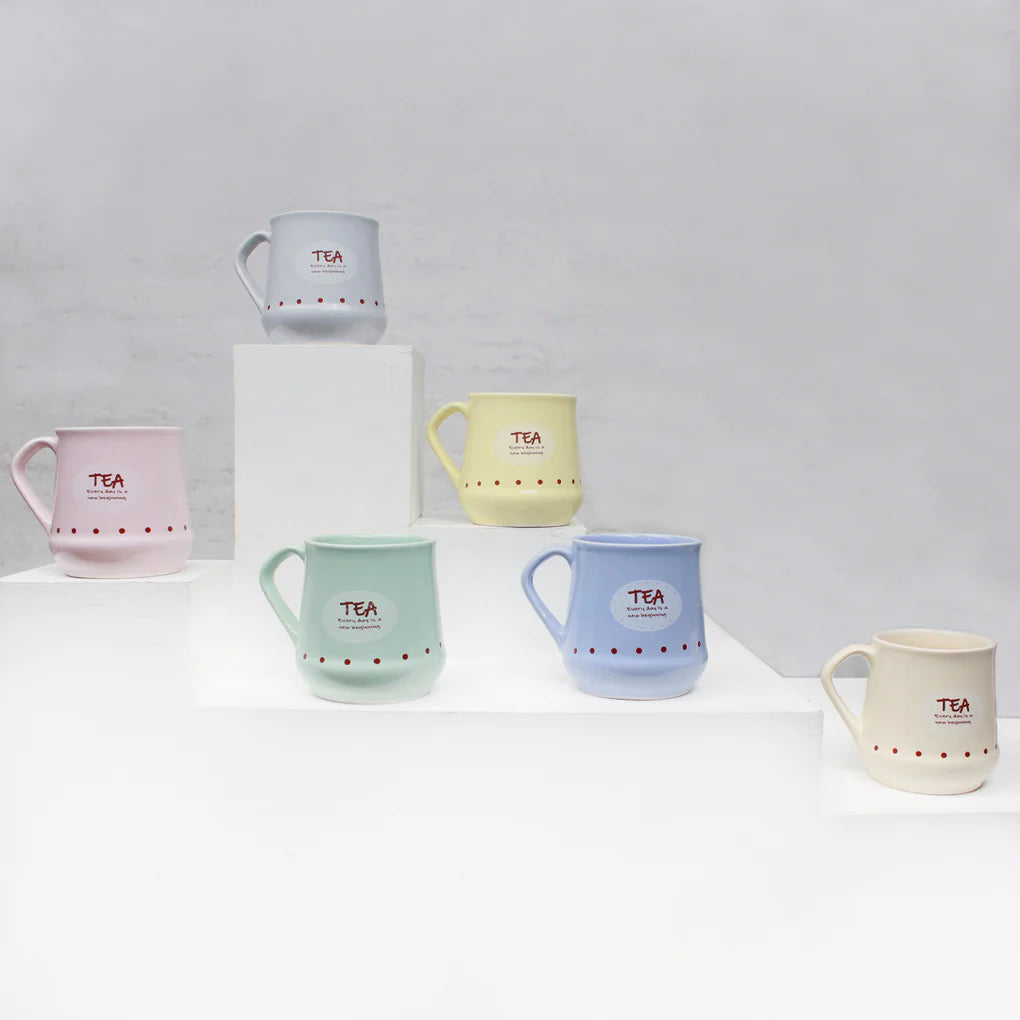 Pastel Conical Tea Cups(Set of 6)