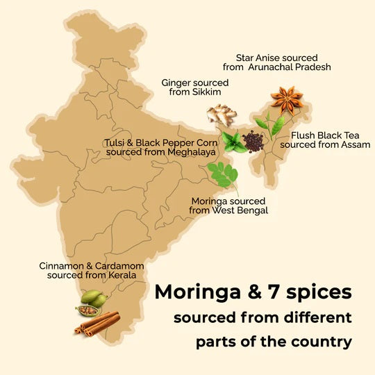 Auric Kadak Moringa Masala Tea 250 Gms | 125 cups