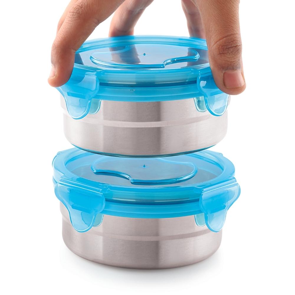 2 Airtight & Leakproof Stainless Steel Lunch Box with Bag