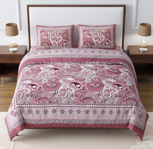 Rajasthani Jaipuri Sanganeri Print Double Bedsheet