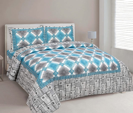 Rajasthani Jaipuri Sanganeri Print Double Bedsheet