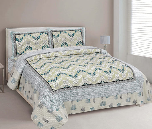 Rajasthani Jaipuri Sanganeri Print Double Bedsheet