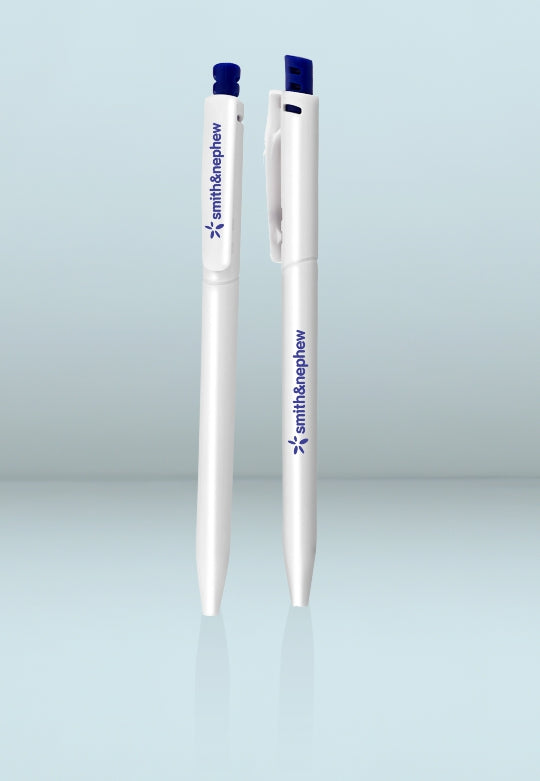 Plastic Ball Pen (white & Blue)