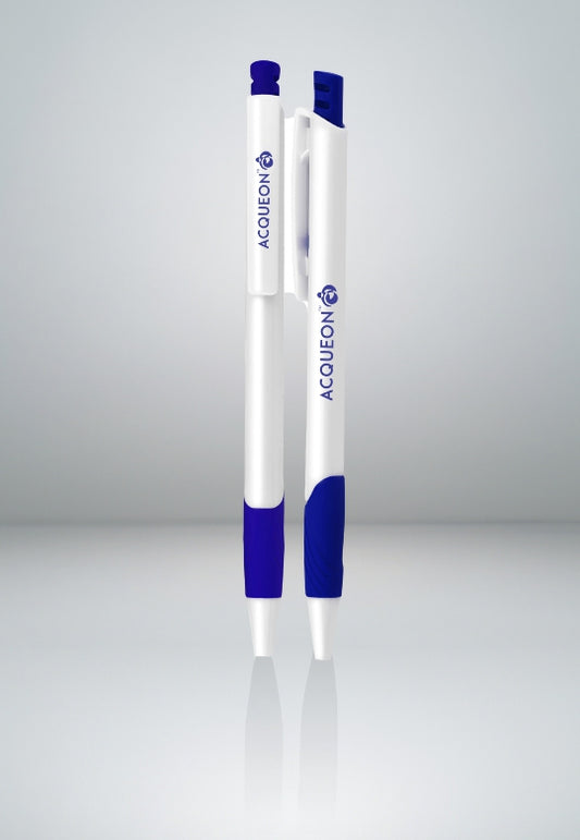 Plastic Ball Pen (white & Blue)