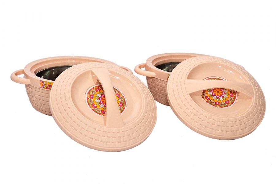Wicker Insulated Hot Pot, 2 Pcs Set