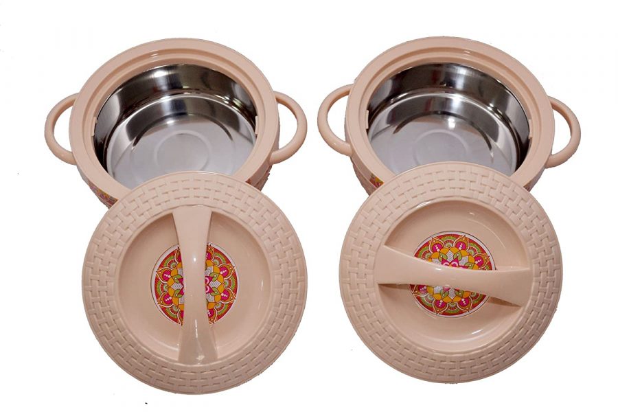 Wicker Insulated Hot Pot, 2 Pcs Set