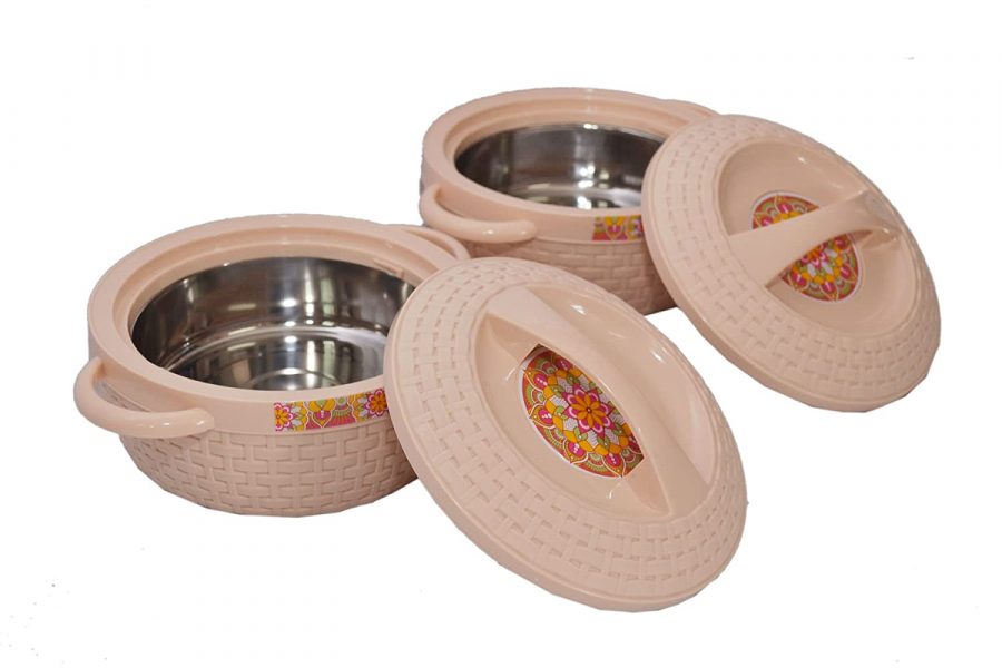 Wicker Insulated Hot Pot, 2 Pcs Set