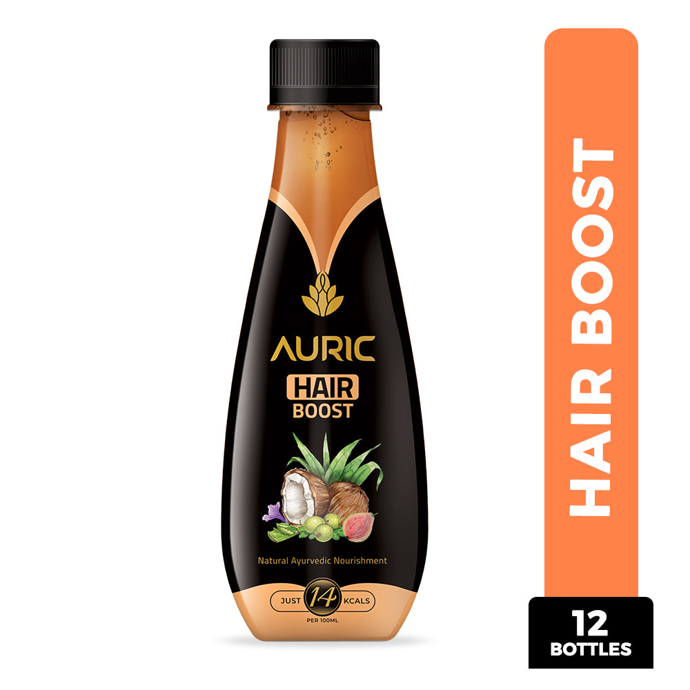Auric Hair Care Drink | Natural Ayurvedic Juice for Hair Fall - 12 Bottles
