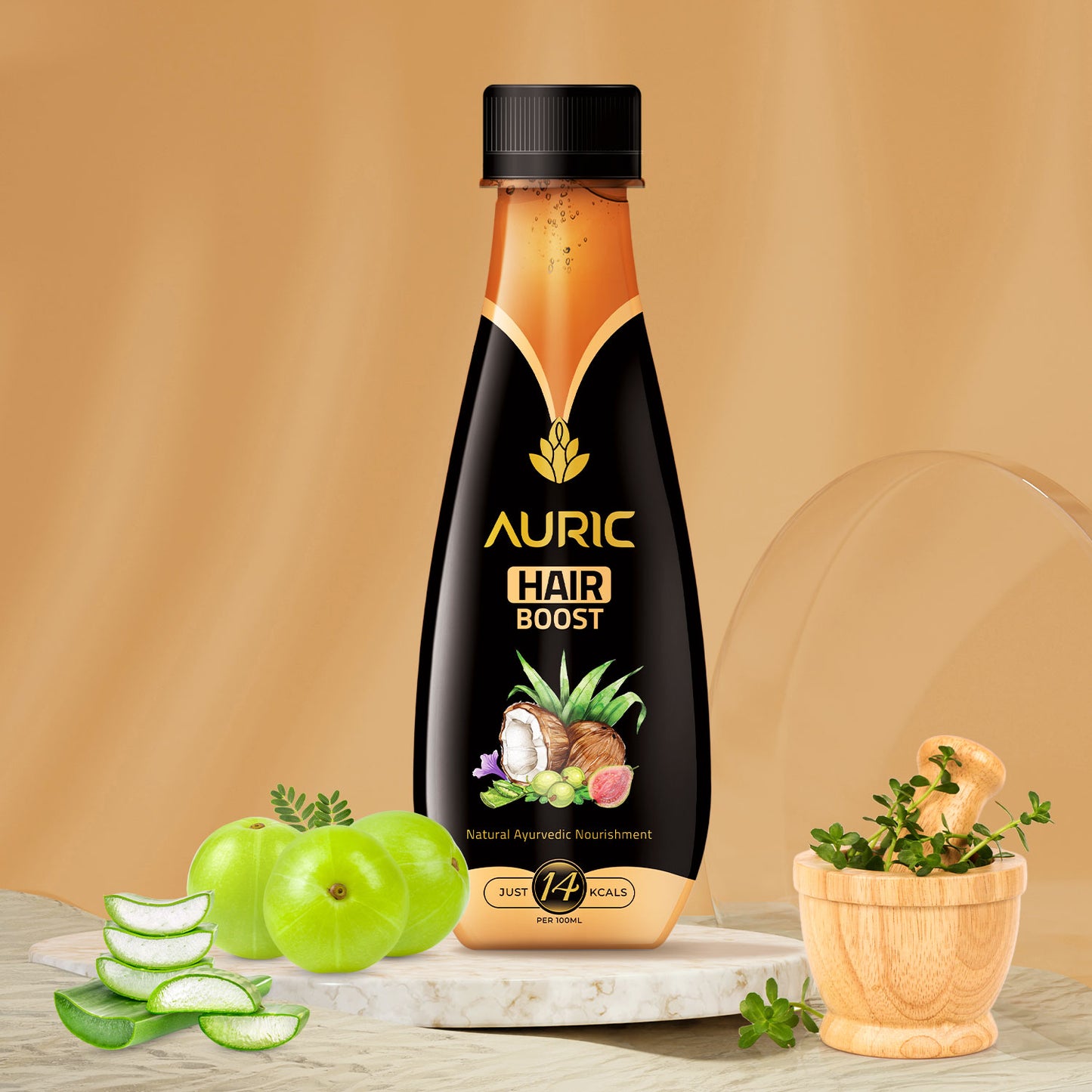 Auric Hair Care Drink | Natural Ayurvedic Juice for Hair Fall- 24 Bottles