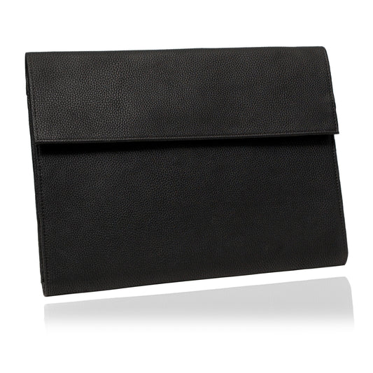 BLACK UNDERARM LEATHERETTE FOLDER WITH BOX