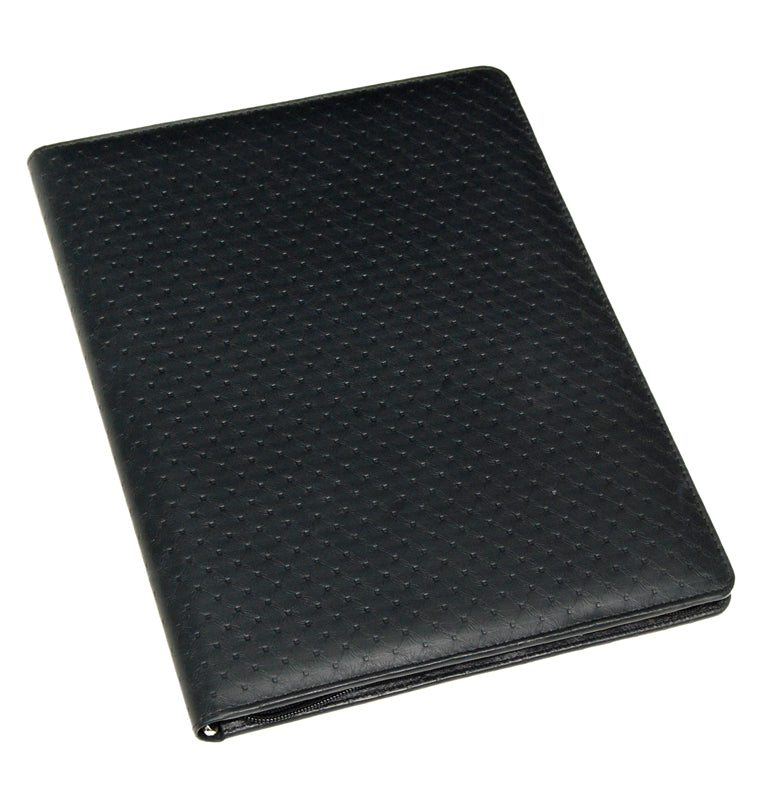 Zipper Tan Colour Leatherette Folder with Box