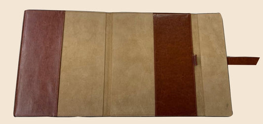 BROWN SLIM A4 SIZE LEATHERETTE FOLDER