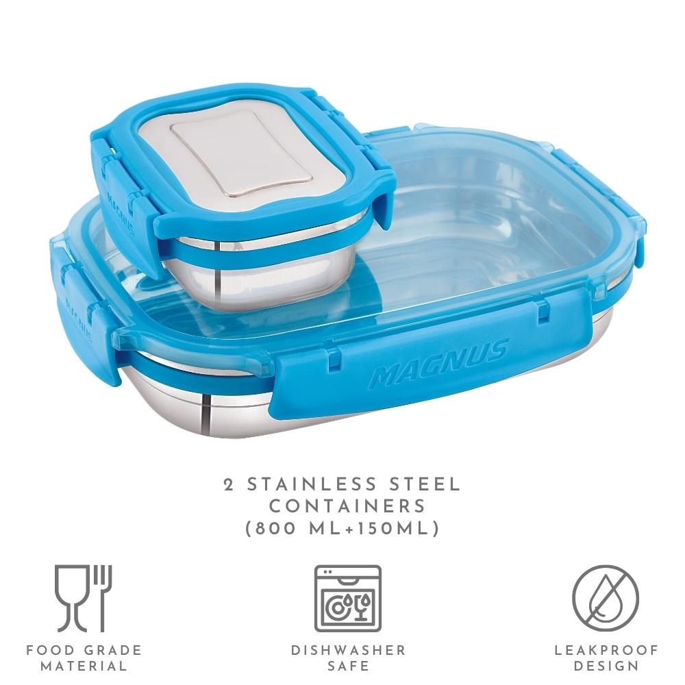 Classic Airtight & Leakproof Rectangular Stainless Steel Lunch Box