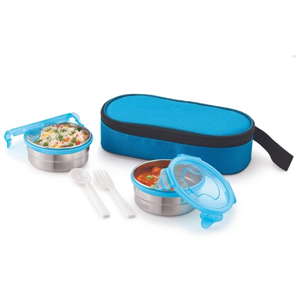 2 Airtight & Leakproof Stainless Steel Lunch Box with Bag