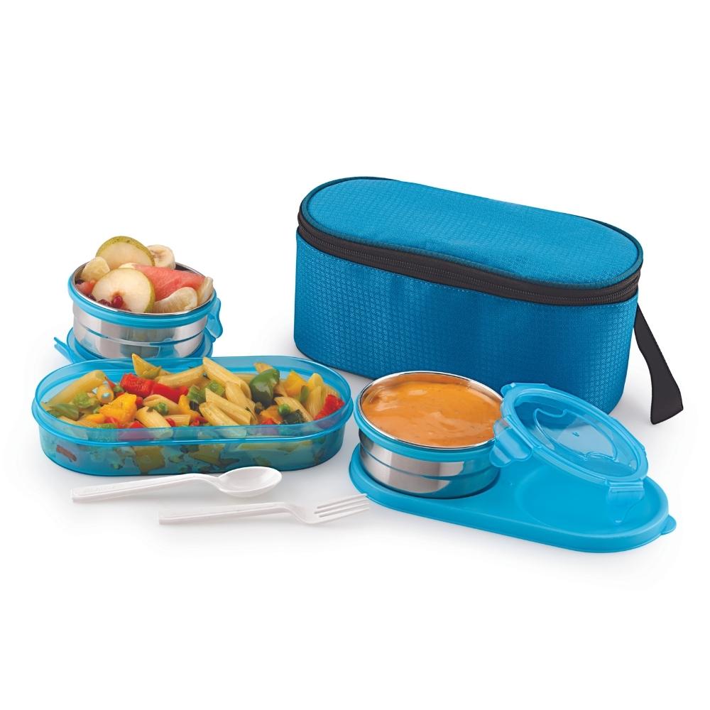 3 Airtight & Leakproof Stainless Steel Lunch Box with Bag