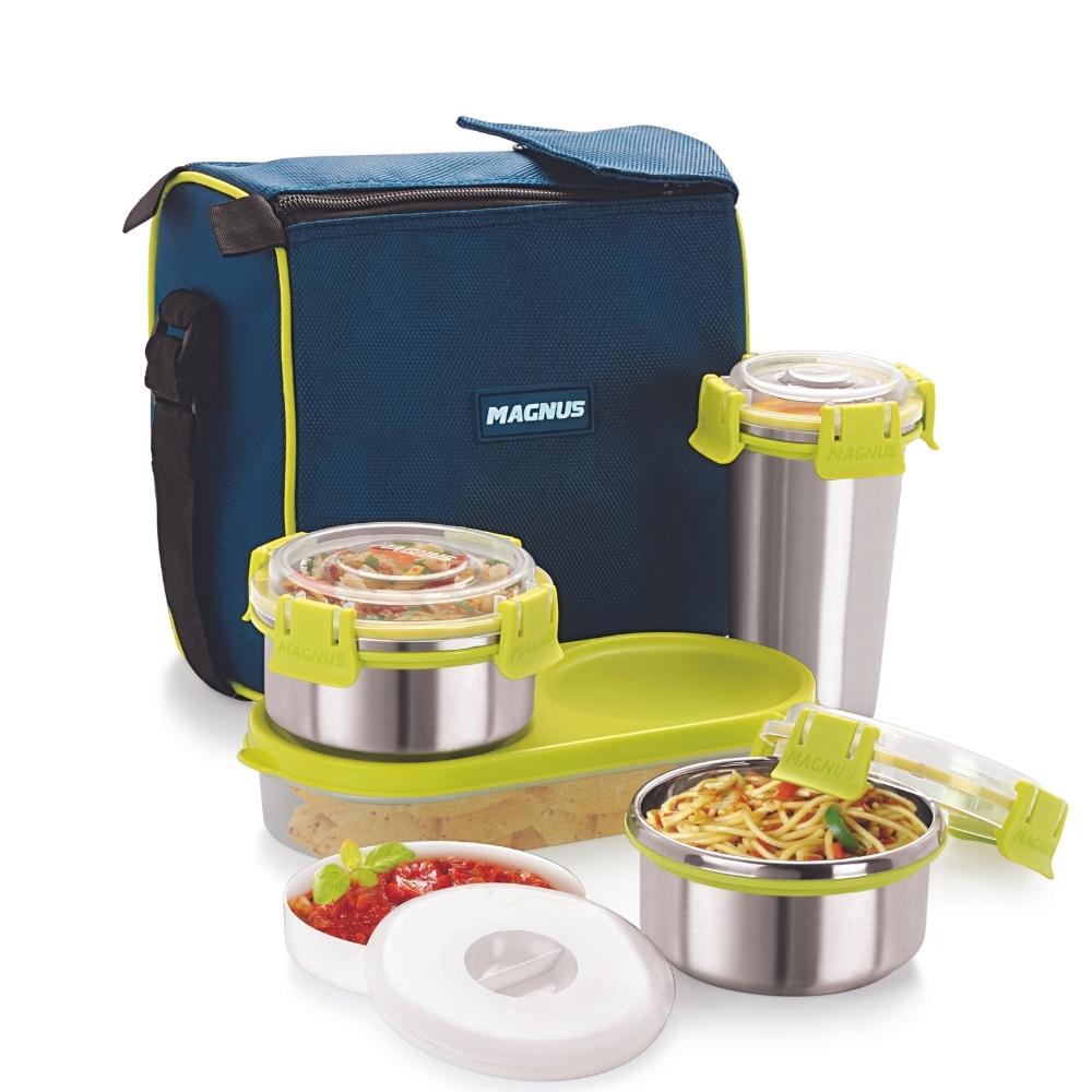 5 Airtight & Leakproof Stainless Steel Lunch Box with Bag