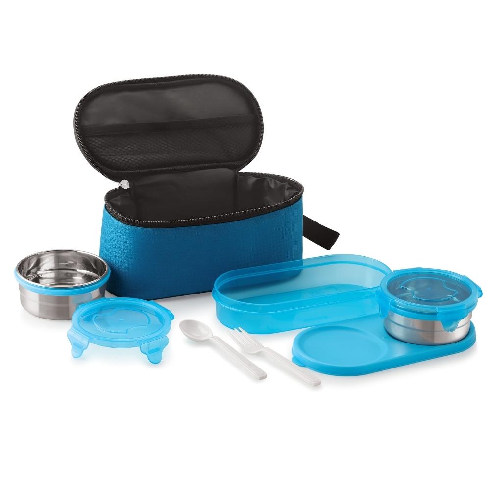 3 Airtight & Leakproof Stainless Steel Lunch Box with Bag