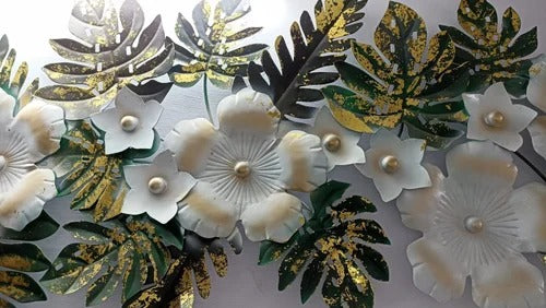 30inch Flower Leaves Metal Wall Art