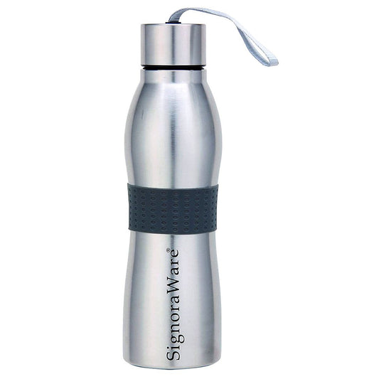 Mobilio Steel Water Bottle 1000 Ml | Silver Single Wall Water Bottle
