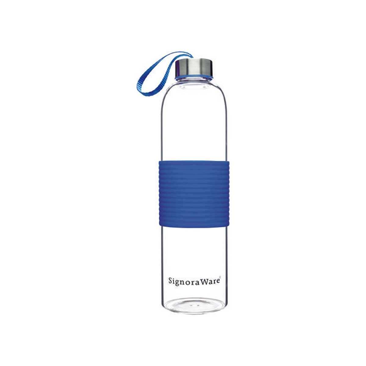 Aqua Star Glass Bottle With Silicon Sleeve (550 Ml.)