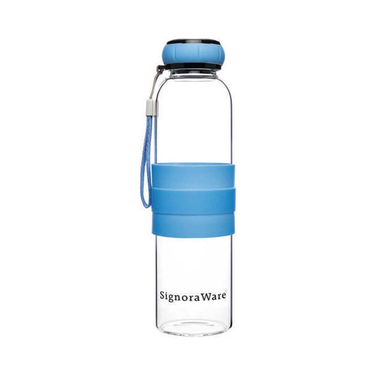 Aqua Marine Glass Bottle With Silicon Sleeve (550 Ml.)