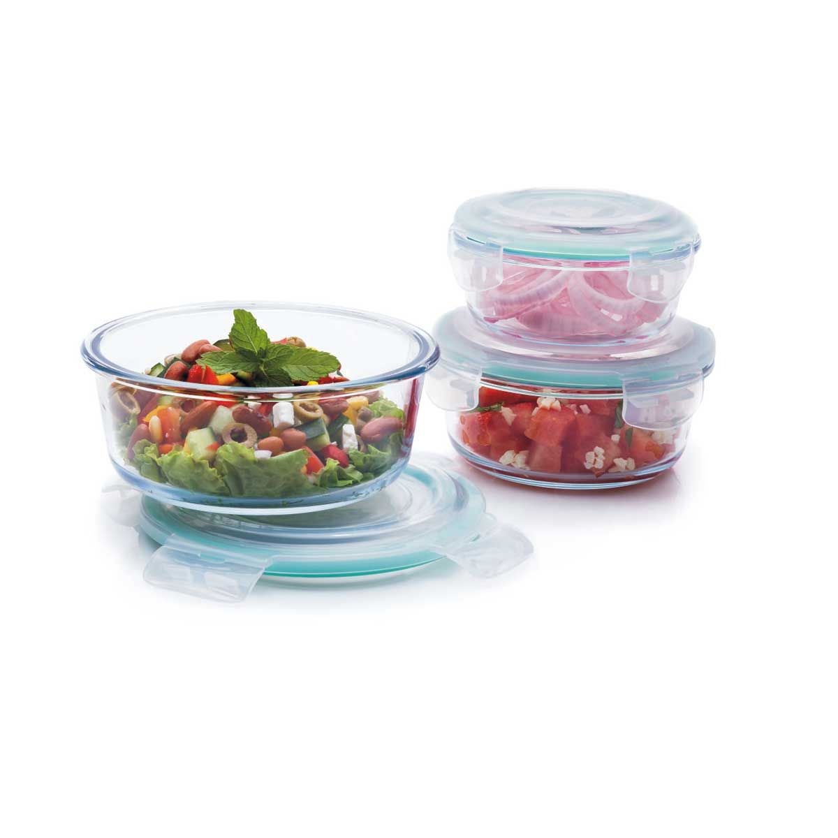 Glass Food Storage Container with Break Free Detachable Lock