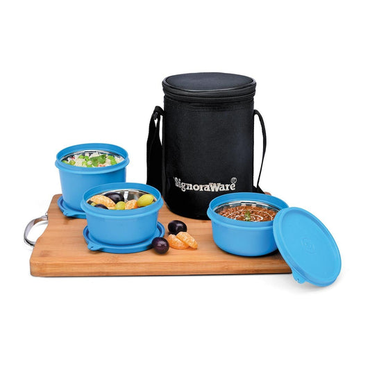 Safe Lunch Box (3 Stainless Steel Containers + Insulated Bag)
