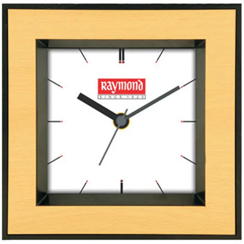 Square Wooden Wall Clock